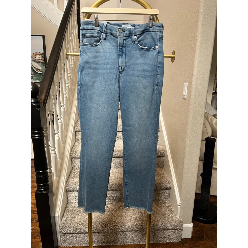 Good America raw edge jeans 2/26